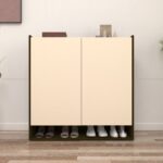 Konak Shoe Rack (30 Pairs) | Adjustable Height Shelves | Engineered Wood Shoe Rack | Dual Tone: Acacia Dark & Irish Cream | spacesbyU