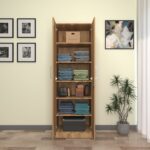 Trelo 2 Door Smart Wardrobe | Cupboard| 6 Shelves | Engineered Wood Cupboard | Wood Oak Light Finish | spacesbyU