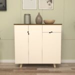 Vedano Shoe Rack (23 Pairs) with Drawer | Wooden Legs, Designer Handles | Premium Engineered Wood Shoe Cabinet | Dual Tone: Oak Dark & Frosty White | spacesbyU