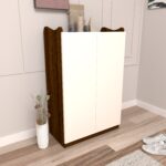 Cabrolo Shoe Rack (15 Pairs) | Premium Engineered Wood, Adjustable Shelves Shoe Stand | Colour: Brazilian Walnut & Frosty White | spacesbyU