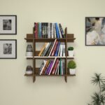 Estany Wall Storage | Bookshelf | Premium Engineered Wood | Colour: Wood Oak Dark | Installation Type: DIY (Do-It-Yourself)