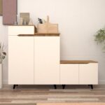 Kresaro Shoe Rack (26 Pairs) with Drawer | Right Seating, Designer Legs, Wall Anchored | Premium Engineered Wood Shoe Stand | Dual Tone: Frosty White & Wood Oak Light | spacesbyU
