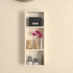 Stavro Wall Storage | 4 Shelf Wall-Mounted Rack | Premium Engineered Wood | Colour: Frosty White | Installation Type: DIY (Do-It-Yourself) | spacesbyU