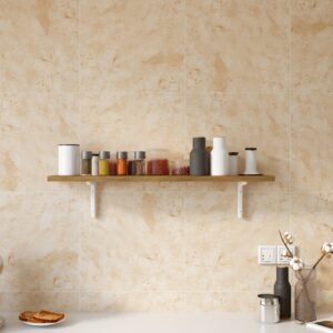 Eiro Woodline Kitchen Organiser | Wooden Wall-Mounted Design | Modern Kitchen Storage | Engineered Wood | Finish - Wood Oak Light & Frosty White | DIY Product (Do It Yourself ) | spacesbyU