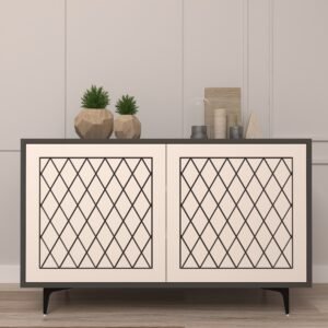 Akano Shoe Rack with Designer Shutters (15 Pairs) | Adjustable Shelves | Premium Engineered Wood | Finish: Dark Grey & Frosty White | spacesbyU