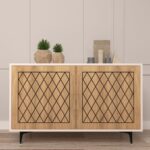 Akano Shoe Rack with Designer Shutters (15 Pairs) | Adjustable Shelves | Premium Engineered Wood | Finish: Frosty White & Wood Oak Light | spacesbyU