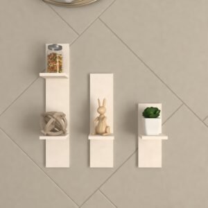 Erego Wall Storage | Premium Engineered Wood | Finish: Frosty White | Installation Type: DIY (Do-It-Yourself) | spacesbyU