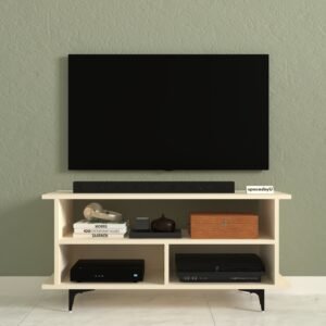 Alvor TV Unit with Storage | Engineered Wood | TV Entertainment Unit | Finish: Irish Cream | DIY Product (Do-It-Yourself) | spacesbyU