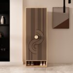 Grenar Designer Shoe Rack (30 Pairs) | Premium Engineered Wood Shoe Cabinet, Spacious Storage | Dual Tone: Mocha Brown and Wood Oak Light | spacesbyU