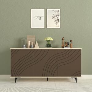 Arixel Designer Shoe Rack for 18 Pairs | Designer Shutters, Adjustable Shelves | Premium Engineered Wood Shoe Cabinet | Dual Tone: Frosty White & Mocha Brown | spacesbyU