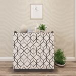 Cabrolo Designer Shoe Rack (9 Pairs) | Premium Engineered Wood Shoe Stand | Colour: Dark Grey & Frosty White | Installation Type: Do-It-Yourself | spacesbyU