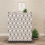 Cabrolo Designer Shoe Rack (12 Pairs) | Premium Engineered Wood Shoe Stand | Colour: Dark Grey & Frosty White |  spacesbyU