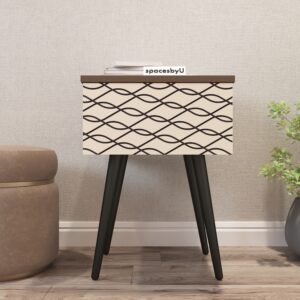 Oakora Side Table | Bedside Table | Engineered Wood Side Table | Finish - Irish Cream and Mocha Brown | DIY Product (Do It Yourself ) | spacesbyU