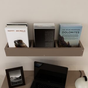 Arix Wall-Mounted Wall Shelf | Premium MDF Wood | Space Saving Wall Shelf | Finish: Mocha Brown | DIY Product (Do-It-Yourself) | spacesbyU