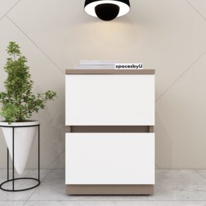 Novra Chest of Drawers | Premium Engineered Wood | Storage Cabinet | Finish: Mocha Brown and Frosty White | DIY Product (Do-It-Yourself) | spacesbyU