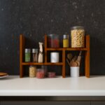 Grid Kitchen Organiser | Modern Kitchen Storage | Engineered Wood | Finish - Brazilian Walnut | DIY Product (Do It Yourself ) | spacesbyU