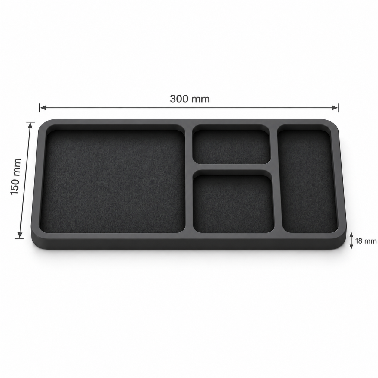 Dimensioned four-compartment organizer-3