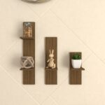 Erego Wall Storage | Premium Engineered Wood | Finish: Oak Dark | Installation Type: DIY (Do-It-Yourself) | spacesbyU
