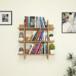 Estany Wall Storage | Bookshelf | Premium Engineered Wood | Colour: Oak Light | Installation Type: DIY (Do-It-Yourself)