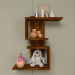 Lemezo Wall Storage | Engineered Wood Wall Rack | Colour: Brazilian Walnut | Installation Type: DIY (Do-It-Yourself) | spacesbyU