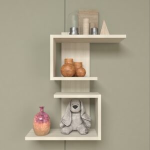 Lemezo Wall Storage | Engineered Wood Wall Rack | Colour: Acacia Light | Installation Type: DIY (Do-It-Yourself) | spacesbyU
