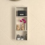Stavro Wall Storage | 4 Shelf Wall-Mounted Rack | Premium Engineered Wood | Colour: Lcacia Light | Installation Type: DIY (Do-It-Yourself) | spacesbyU