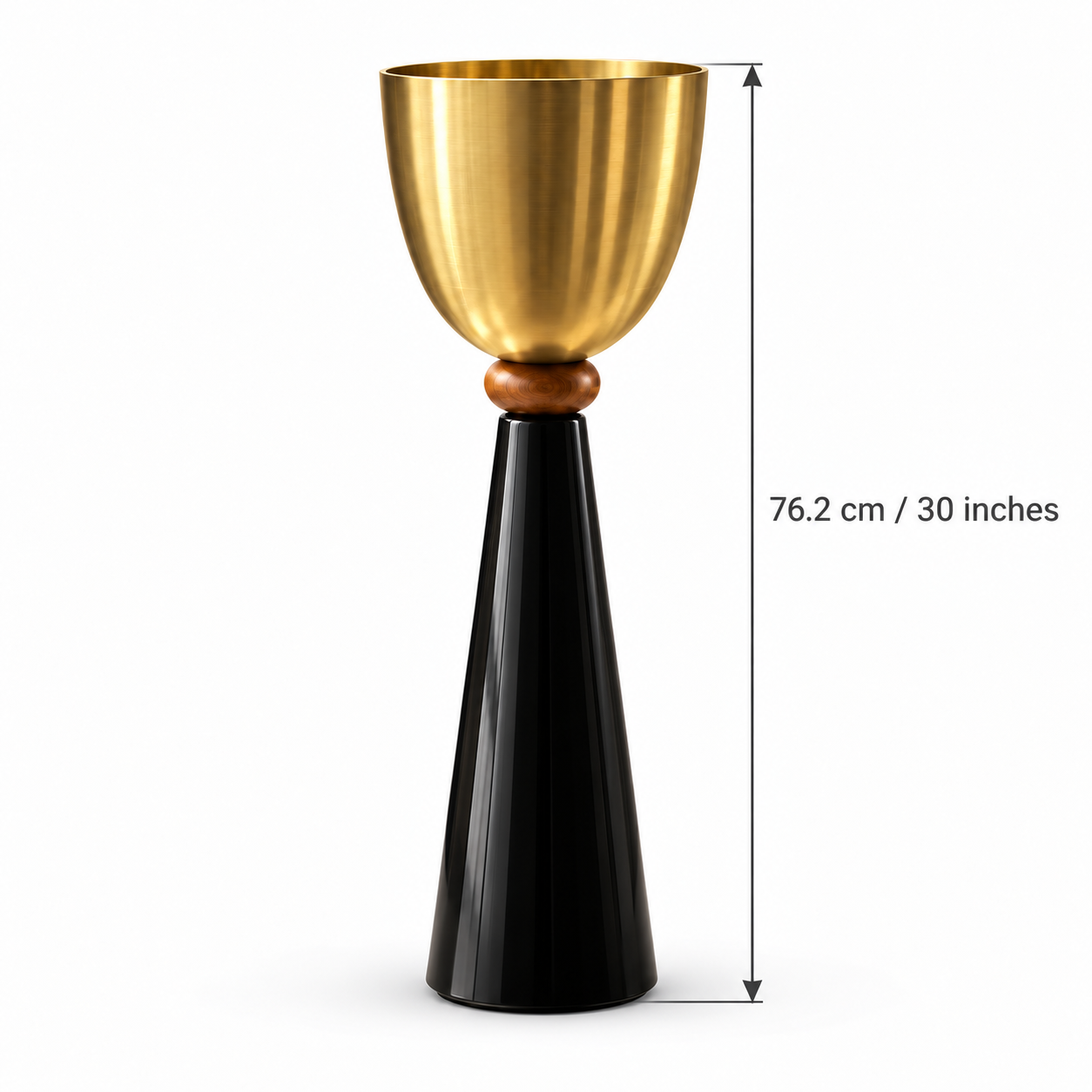 White planter with 76.2 cm height annotation-2